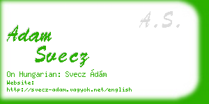 adam svecz business card